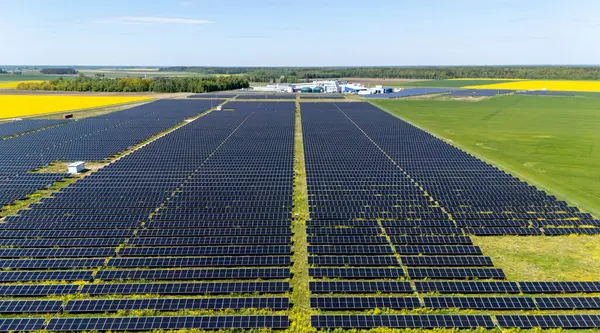 Litvanya 'nın Kırsal Bölgesindeki Güneş Enerji Santrali