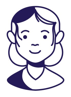 Tatlı kız satırı biçimi simgesi izole edildi