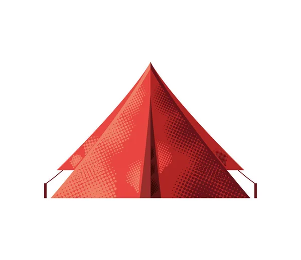 Tent Camping Icoon Plat Geïsoleerd — Stockvector