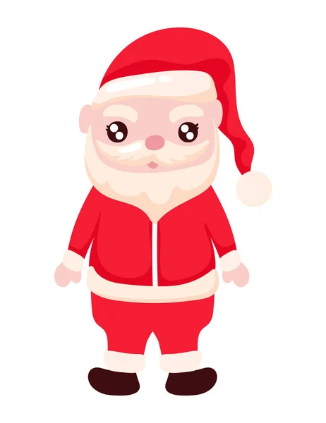 Natal Santa Claus Desenho Animado Ícone Isolado — Vetor de Stock