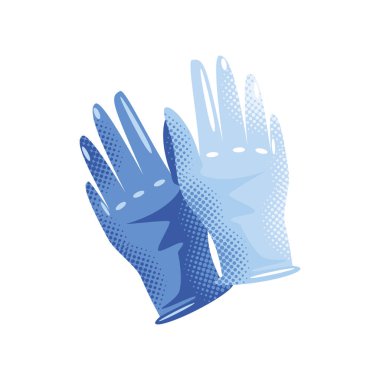 Lateks eldivenler tıbbi ikon izole