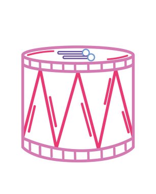 davul müzik aleti simgesi izole edildi