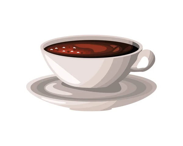 Kávé Csésze Reggeli Ikon Elszigetelt — Stock Vector