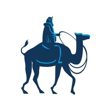 kral bilge ve deve simgesi izole