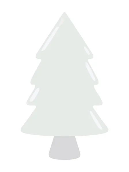 Winter Pine Tree Icon Isolated — Stock Vector
