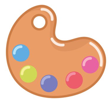 resim suluboya palet karikatür simgesi izole