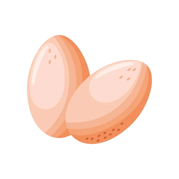 Αυγά Πρωινό Τροφίμων Εικονίδιο Απομονωμένο — Διανυσματικό Αρχείο