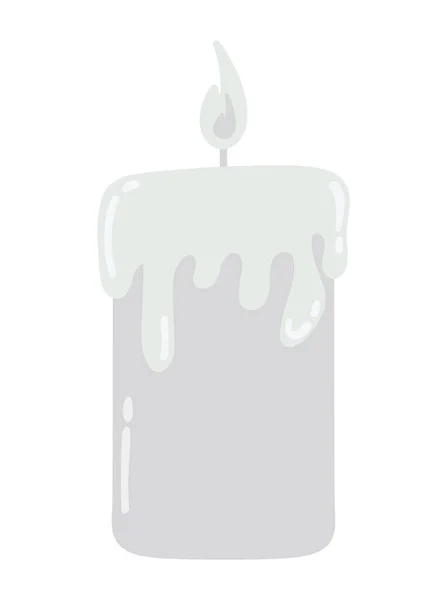 Kerzenlicht Ikone Flach Isoliert — Stockvektor