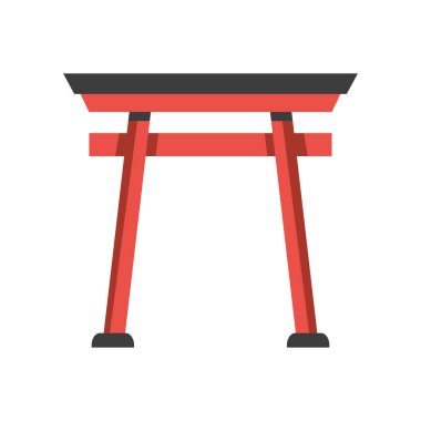 Japonya Torii Kapı simgesi izole edildi