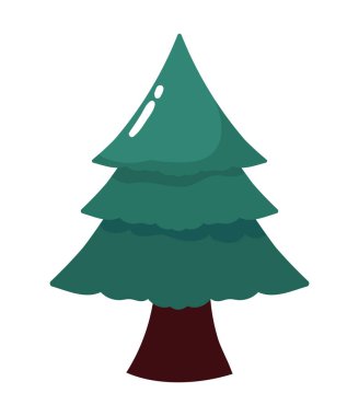 çam ağacı yassı simgesi izole