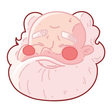 Noel Baba yüzü simgesi izole edildi