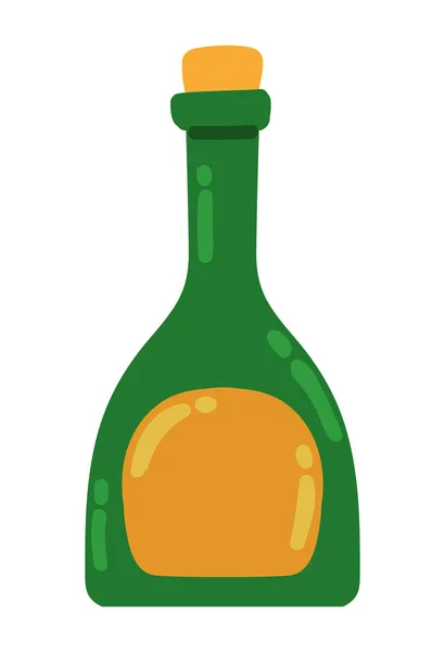 Соус Пляшка Значок Плоский Ізольований — стоковий вектор