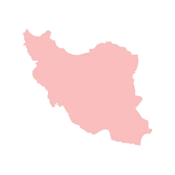 Carte Icône Iran Isolée — Image vectorielle