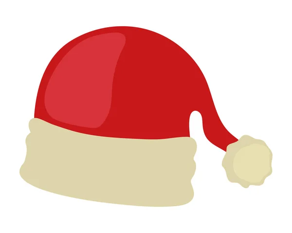 Weihnachtsmann Hut Weihnachten Handgezeichnete Ikone Isoliert — Stockvektor