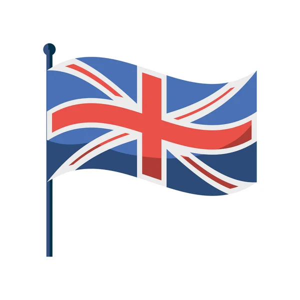 Флаг Великобритании Изолированный — стоковый вектор
