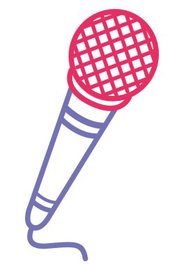 mikrofon müzik aleti simgesi izole edildi