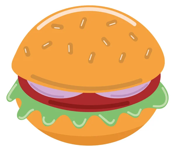 素食汉堡包食物图标隔离 — 图库矢量图片