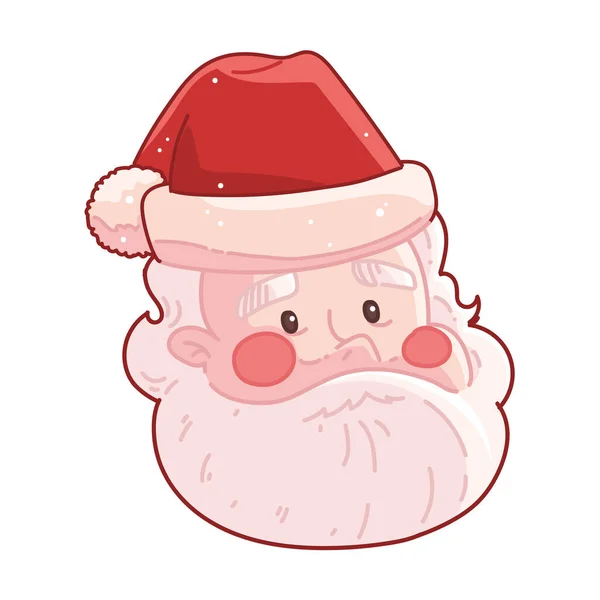 Santa Claus Christmas Icon Isolated — Stock Vector