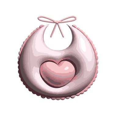 Pembe önlük Kız simgesi izole