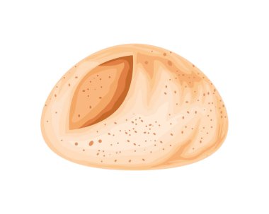 ekmek taze ikon düz izole