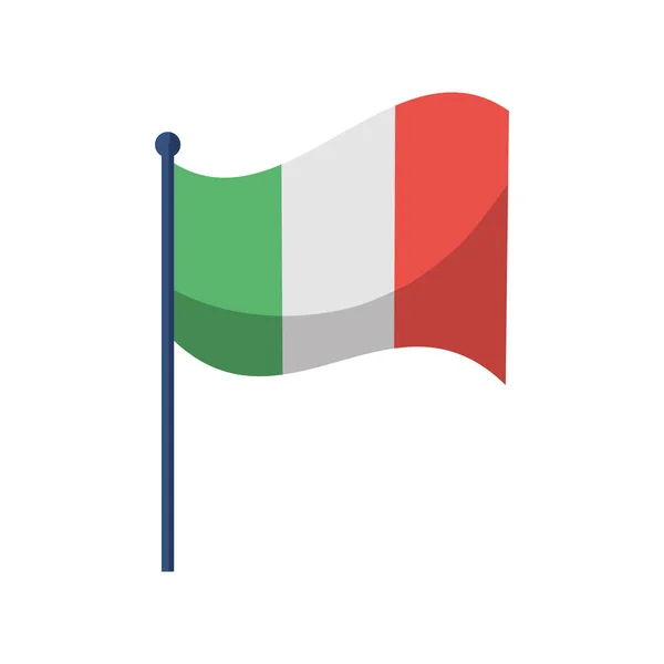 Zászló Olaszország Ikon Elszigetelt — Stock Vector