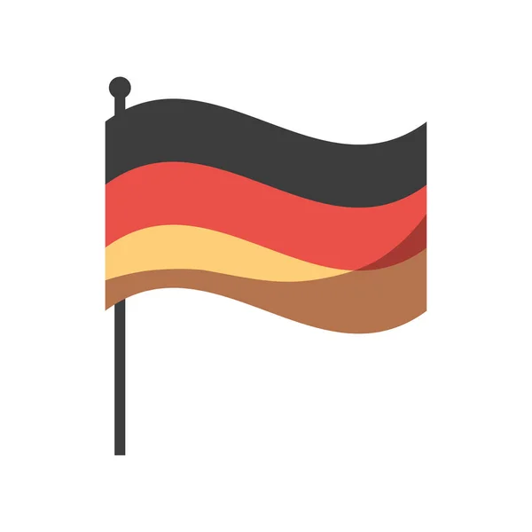 Duitsland Vlag Nationaal Pictogram Geïsoleerd — Stockvector