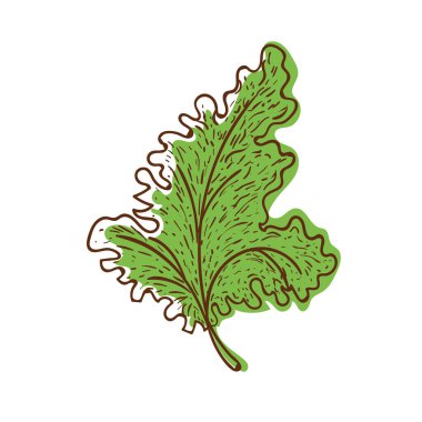 marul yemeği yassı simgesi izole