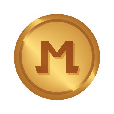 kripto para birimi monero para simgesi izole