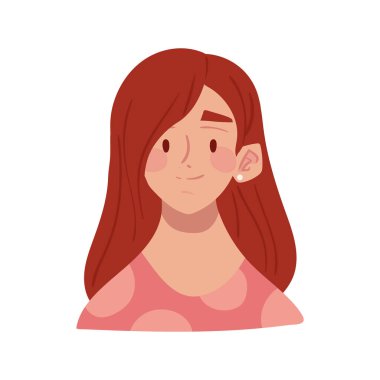 Genç kadın avatar simgesi izole edildi