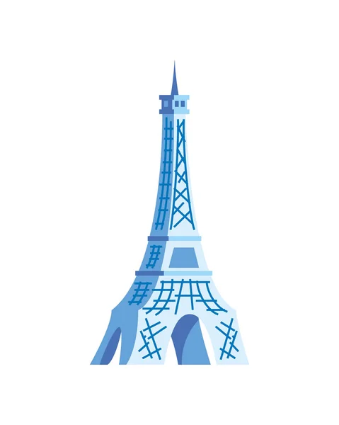 法国埃菲尔铁塔图标被隔离 — 图库矢量图片