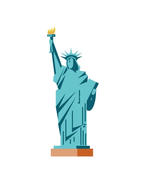 stock vector statue of Liberty of US icon isolated