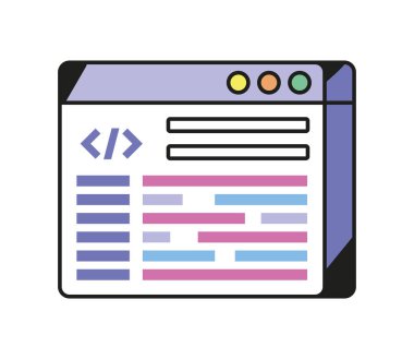 Web sitesi geliştirme simgesi izole edilmiş biçimi