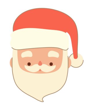 Noel Baba yüzü simgesi izole edildi