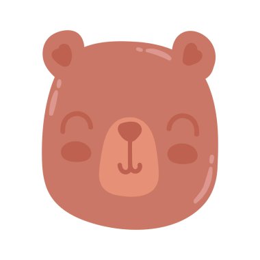 şirin ayı yüzü simgesi izole