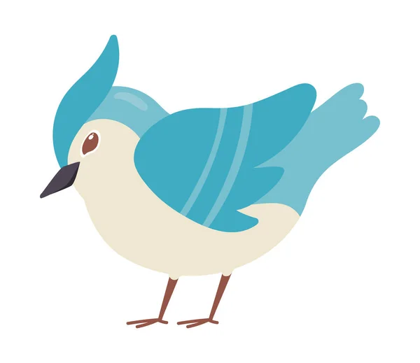 Синій Птах Значок Тварини Ізольовані — стоковий вектор