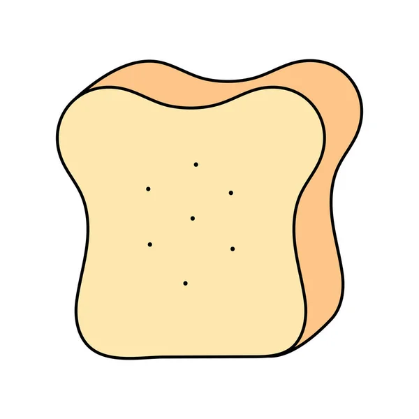 Brot Essen Minimalistische Ikone Isoliert — Stockvektor