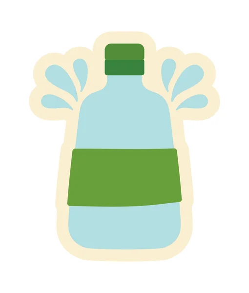 Wasserflasche Ökologie Symbol Isoliert — Stockvektor