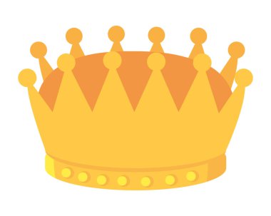 Altın taç simgesi izole edildi