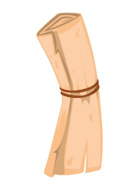 parşömen kağıdı vintage simgesi izole edildi