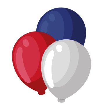 ABD bayrak rengi simgesi izole edilmiş balonlar