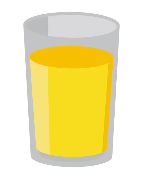 Juice Glas Platt Ikon Isolerad — Stock vektor