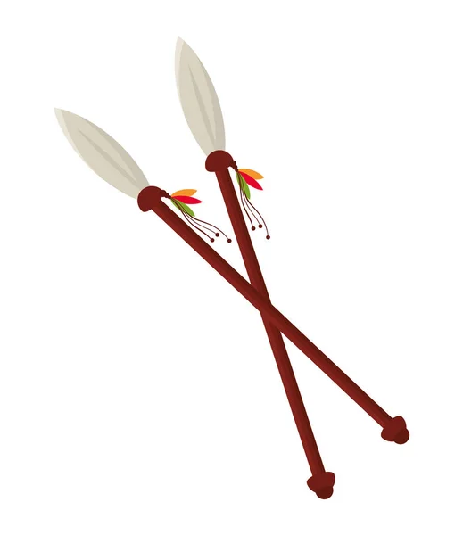 民族の矢印アイコンを隔離フラット — ストックベクタ