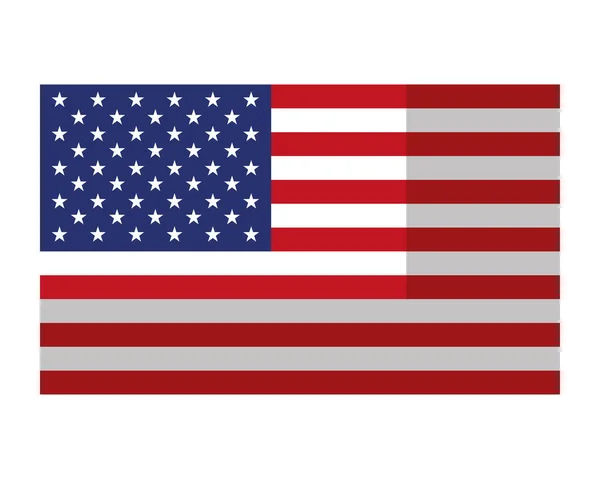 Estados Unidos América Ícone Bandeira Americana Isolado — Vetor de Stock