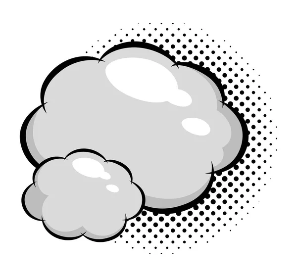 Σύννεφα Ποπ Εικονίδιο Τέχνης Απομονωμένο — Διανυσματικό Αρχείο