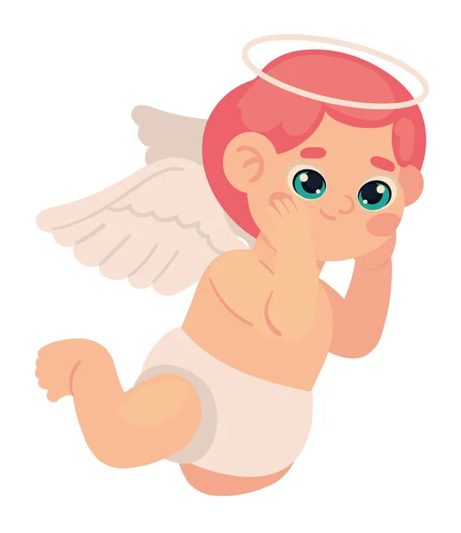 Cupidon Dans Icône Air Isolé — Image vectorielle
