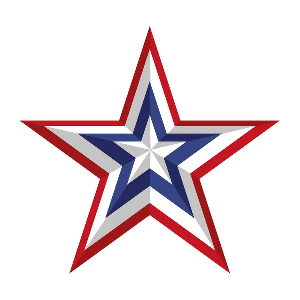 Color Bandera Icono Estrella Aislado — Vector de stock