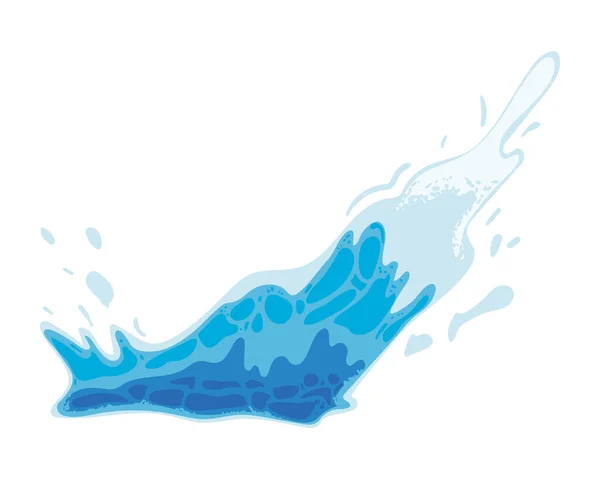 Απομονωμένο Εικονίδιο Πιτσιλίσματος Μπλε Νερού — Διανυσματικό Αρχείο