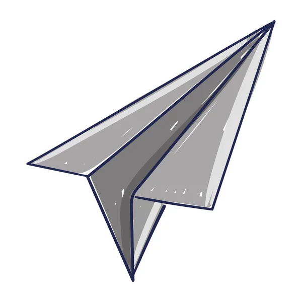 Papier Flugzeug Symbol Isoliert Flach — Stockvektor