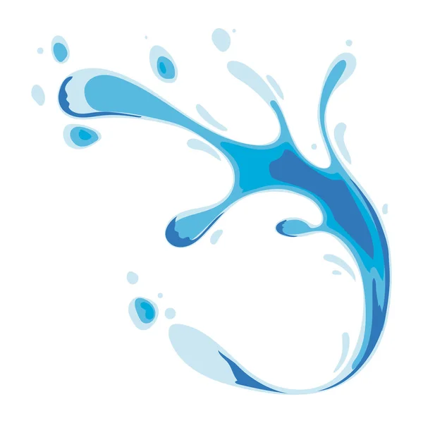 Water Splash Drops Icon Isolated — Stock Vector