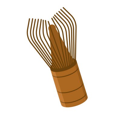 Kibrit çay çırpma simgesi izole